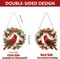 Christmas Diamond Art Hanging Kit for Adults – DIY Double-Sided Acrylic Diamond Painting Ornament, Cardinal Bird Pendant Board